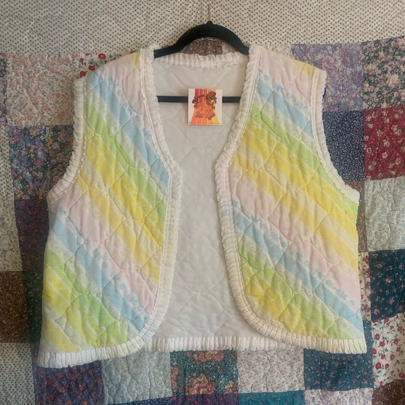 Vintage/ Reworked Quilt Vest - Picture 5 of 6